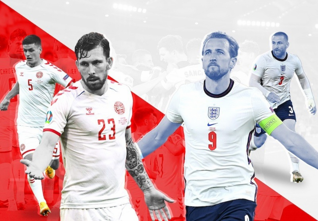Anh và Đan Mạch đã chạm chân nhau ở những giải đấu lớn năm 2020